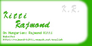 kitti rajmond business card